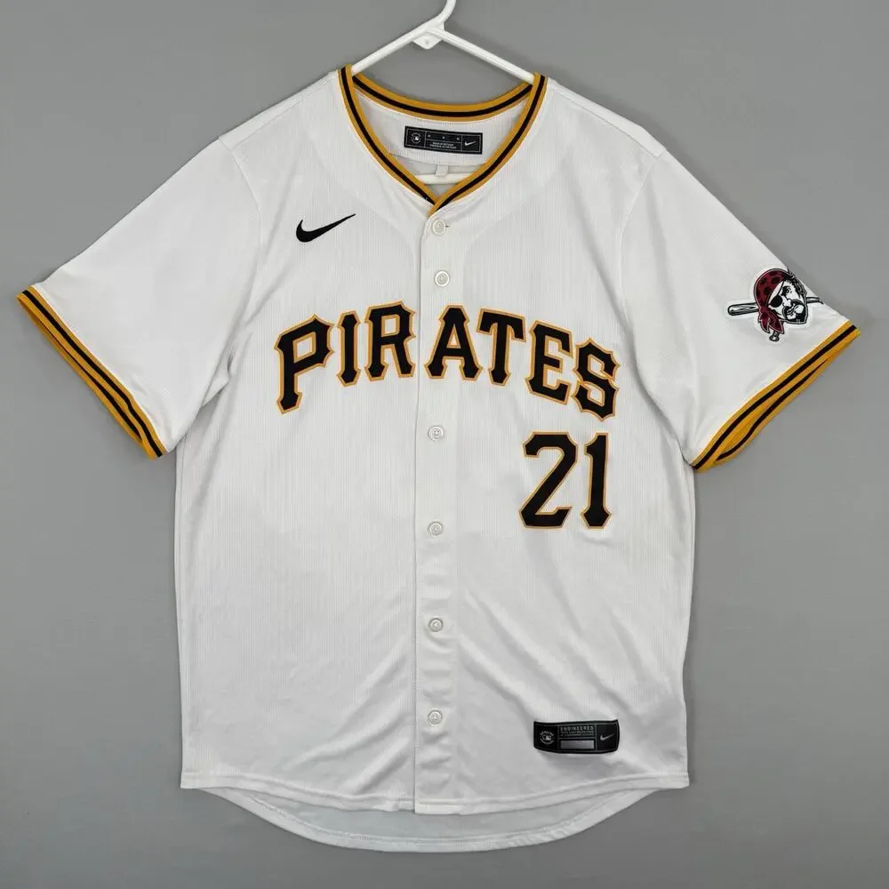Nike Pittsburgh Pirates Roberto Clemente #21 White MLB Baseball Jersey Sz Medium